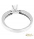 Anello Solitario in oro bianco 18kt e diamanti 0,21ct. colore F purezza VS2