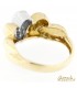 Anello Fantasia in oro giallo 18kt con diamanti su oro bianco 18kt