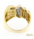 Anello Fascione in oro giallo 18kt con diamanti su oro bianco 18kt