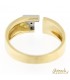 Anello in oro giallo 18kt con iniziale T e diamanti 0,03ct.