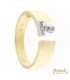 Anello in oro giallo 18kt con iniziale T e diamanti 0,03ct.