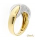Anello Fantasia in oro giallo 18kt con diamanti su oro bianco 18kt
