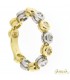 Fedina morbida in oro giallo e bianco 18kt con diamanti