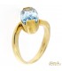 Anello in oro giallo 18kt con Topazio Azzurro
