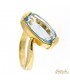 Anello in oro giallo 18kt con Topazio Azzurro