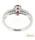 Anello in oro bianco 18kt con Rubino ovale 1.20ct. e diamanti 0.08ct.