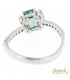 Anello in oro bianco 18kt con Smeraldo 0.88ct. e diamanti 0.23ct