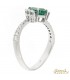 Anello in oro bianco 18kt con Smeraldo 0.88ct. e diamanti 0.23ct