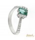 Anello in oro bianco 18kt con Smeraldo 0.88ct. e diamanti 0.23ct