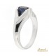 Anello in oro bianco 18kt con Zaffiro 1,01 ct.