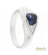 Anello in oro bianco 18kt con Zaffiro 1,01 ct.