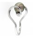 Anello in oro bianco 18kt con perla Tahiti 10-10.5 e diamanti 0,11ct  G VS2