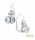 Orecchini in oro bianco 18kt con Acquamarina 3,23ct. e diamanti 0,07ct. G VS2