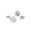 Orecchini Punto Luce in oro bianco 18kt con diamanti 0,21ct. colore F purezza VS2