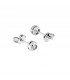 Orecchini Punto Luce in oro bianco 18kt con diamanti 0,08ct. colore F purezza VS2
