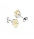 Orecchini in oro bianco 18kt con Opali 9x7 totale 2,59ct.