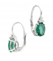Orecchini in oro bianco 18kt con Smeraldo 1,82ct. e diamanti 0,09ct. F VS2