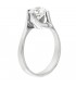Anello Solitario in oro bianco 18kt con diamante di laboratorio 1,50ct. colore D purezza VS1