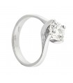 Anello Solitario in oro bianco 18kt con diamante di laboratorio 1,50ct. colore D purezza VS1