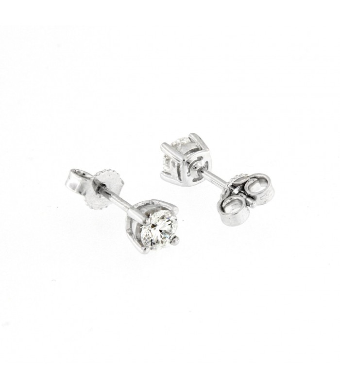 Orecchini Punto Luce in oro bianco 18kt con diamanti di LABORATORIO 0,66ct. colore D purezza VVS1