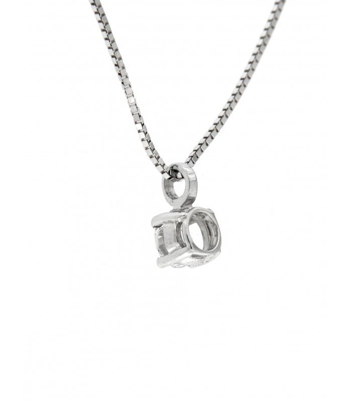Collana Punto Luce in oro bianco 18kt con diamanti di LABORATORIO 0,34ct. colore D purezza VVS1