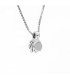 Collana Puntoluce in oro bianco 18kt con diamante 0,16ct. colore G purezza VS2