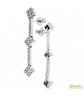 Orecchini Pendenti in oro bianco 18kt e diamanti 0,38ct. G VS2