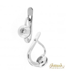 Orecchini Monachella Punto Luce in oro bianco 18kt e diamanti 0,18ct. G VS2