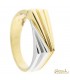 Anello Uomo in oro giallo e bianco 18kt