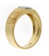 Anello Uomo in oro giallo e bianco 18kt e diamante 0,14 ct.