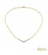 Collier Bicolore Semirigido con Diamanti 0,23ct. G VS2