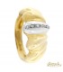 Anello Fantasia in oro giallo 18kt con diamanti su oro bianco 18kt
