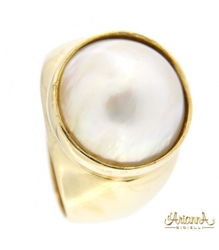 Anello Mabé in oro giallo 750