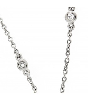 Collana con Diamanti alternati 0,14ct. G VS2