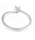 Anello Solitario in oro bianco 18kt con diamante 0.10ct colore F purezza VS1