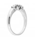 Anello Trilogy in oro bianco 18kt e diamanti 0,35ct. colore F purezza VS2