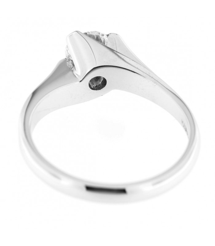 Anello di Fidanzamento in oro bianco 18kt con diamante 0,62ct. colore G purezza VS2