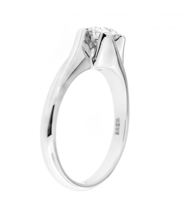 Anello di Fidanzamento in oro bianco 18kt con diamante 0,62ct. colore G purezza VS2