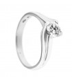 Anello di Fidanzamento in oro bianco 18kt con diamante 0,62ct. colore G purezza VS2