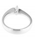 Anello di Fidanzamento in oro bianco 18kt con diamante 0,19ct  colore G purezza VS2