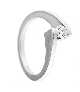 Solitario in oro bianco 18kt con diamante 0,29ct. colore G purezza VS2
