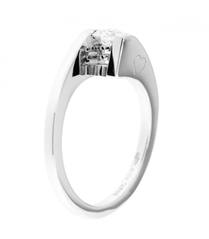 Anello di Fidanzamento in oro bianco 18kt con diamante 0,29ct. colore G purezza VS2