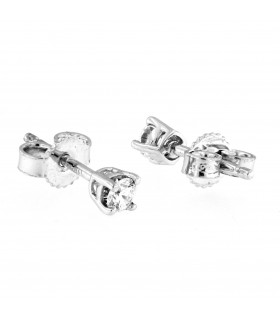 Orecchini Punto Luce in oro bianco 18kt con diamanti 0,21ct. colore F purezza VS2