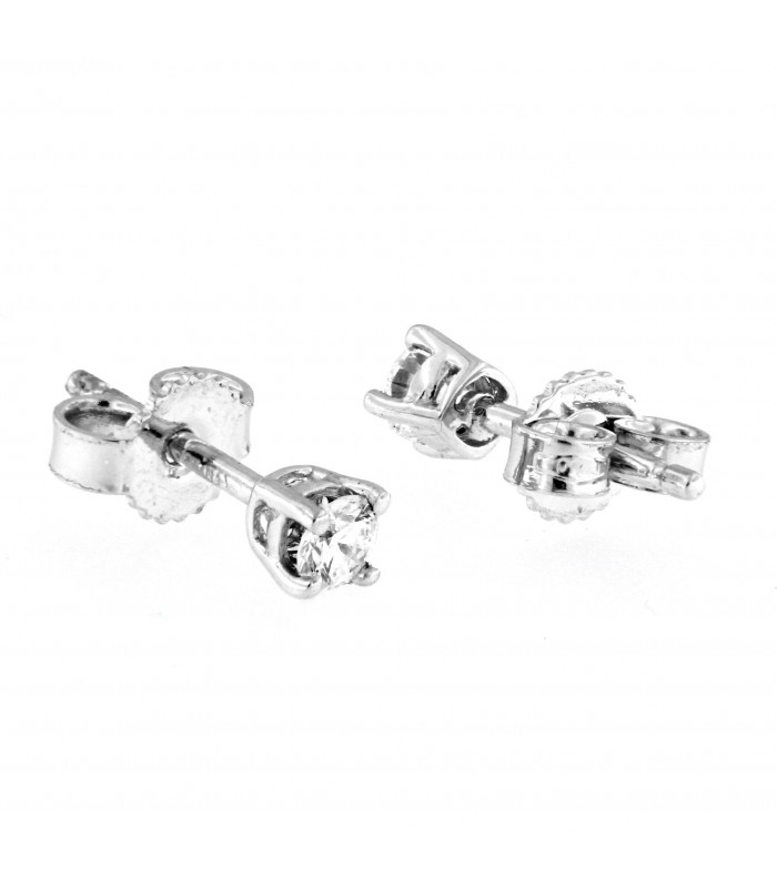Orecchini Punto Luce in oro bianco 18kt con diamanti 0,21ct. colore F purezza VS2
