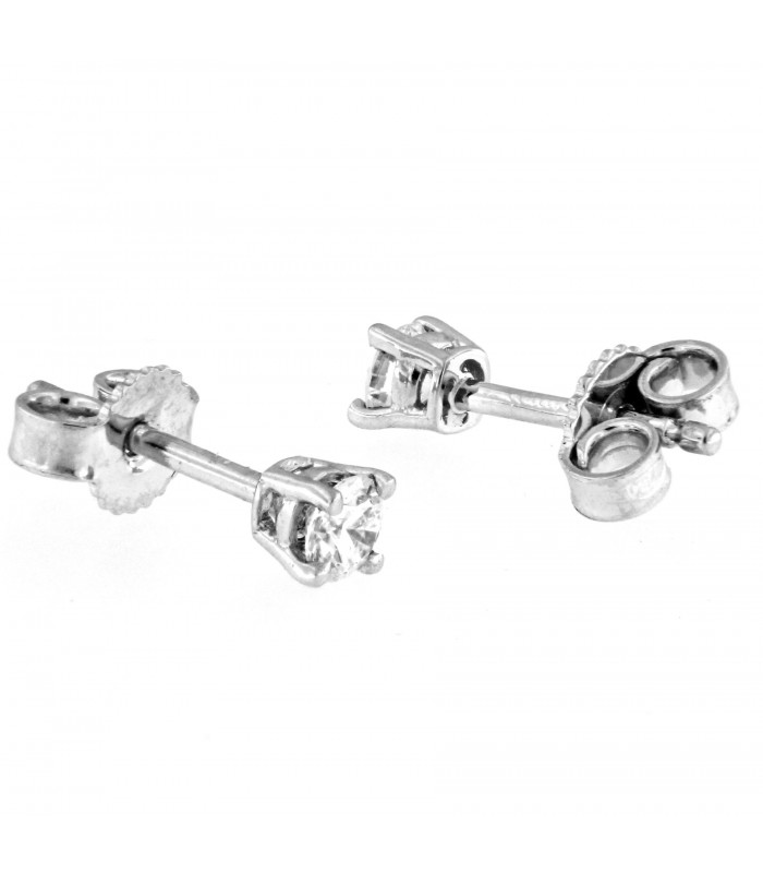 Orecchini Punto Luce in oro bianco 18kt con diamanti 0,28ct. colore F purezza VS1