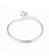 Anello di fidanzamento in oro bianco 18kt con diamante da 0.09ct colore F purezza VS2