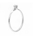 Anello di fidanzamento in oro bianco 18kt con diamante da 0.09ct colore F purezza VS2
