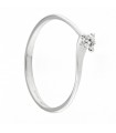 Anello di fidanzamento in oro bianco 18kt con diamante da 0.08ct colore F purezza VS2