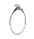 Anello Solitario in oro bianco 18kt con diamante 0,05ct colore F purezza VS2