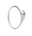 Anello di fidanzamento in oro bianco 18kt con diamante 0,05ct colore F purezza VS2